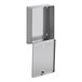 A stainless steel Lavex paper towel dispenser with a door open.