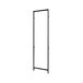 A black rectangular Udizine wall-mount retail clothing display stand base unit.