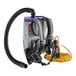 A ProTeam GoFit backpack vacuum with straps and a hose.