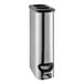 A silver cylinder with a black lid, the Fetco ITD-1235 3.5 Gallon Iced Tea Dispenser.