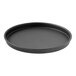 A black LloydPans round pizza pan with a round rim.