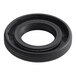 A black round rubber sealing washer with a ring.