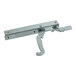 The left door hinge for Cooking Performance Group ranges with a metal rod and hook.