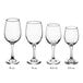 An Acopa all-purpose wine glass in a row.