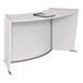 A white Correll wheelchair accessible reception desk.