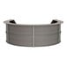 A Correll curved U-shape reception counter with a curved top.