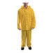 A man wearing a yellow Tingley rainsuit.