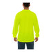 A man wearing a Tingley lime long sleeve safety shirt.