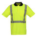 A yellow Tingley Job Sight safety shirt with grey reflective stripes.