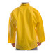 A person wearing a Tingley yellow Webdri rain jacket.