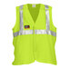 A Tingley Job Sight lime yellow safety vest with reflective stripes.