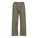 A pair of Tingley Magnaprene Olive Drab nylon pants with a zipper.