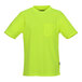 A lime green Tingley short sleeve safety shirt with a pocket.