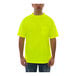 A man wearing a Tingley lime yellow short sleeve safety shirt.