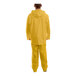 A man wearing a yellow Tingley rainsuit.