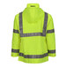 A hi-vis lime yellow Tingley Vision jacket with grey reflective stripes.