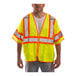 A man wearing a Tingley hi-vis yellow safety vest with sleeves.