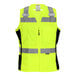 A yellow Tingley women's safety vest with reflective stripes.