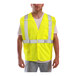 A man wearing a Tingley lime yellow safety vest.