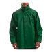 A man wearing a green Tingley SafetyFlex rain jacket.