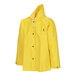 A yellow Tingley DuraScrim industrial rain jacket with a hood.