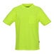 A lime yellow Tingley short sleeve safety shirt with a pocket.