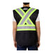 A man wearing a Tingley high-visibility safety vest with X-back reflective tape.