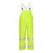 A pair of yellow Tingley Comfort-Brite overalls with reflective stripes.