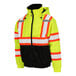 A Tingley hi-vis yellow and black jacket with orange reflective stripes.