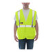 A man wearing a Tingley Job Sight lime yellow mesh safety vest.