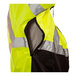 A Tingley Hi-Vis yellow jacket with black panels and reflective stripes.