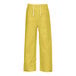 Tingley yellow pants with white drawstring.