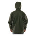 A man wearing a green Tingley Weather-Tuff rain jacket.