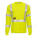 A yellow long sleeved Tingley safety shirt with reflective stripes.