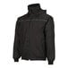 A black Tingley insulated jacket with a hood and zipper.