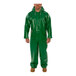 A man wearing Tingley green coveralls.