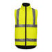 A Tingley Hi-Vis yellow vest with grey reflective stripes.