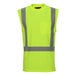 A Tingley lime yellow sleeveless shirt with grey reflective stripes.