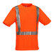 An orange Tingley short sleeve safety shirt with reflective stripes.