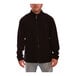 A person wearing a black Tingley fleece jacket.