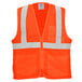 An orange Tingley safety vest with white reflective stripes.