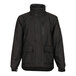 A black Tingley Icon industrial work jacket with a hood and zipper.