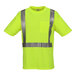 A Tingley lime yellow safety shirt with reflective stripes.