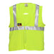 A yellow Tingley Job Sight flame-resistant safety vest with silver reflective stripes.