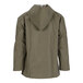 An olive green Tingley Magnaprene nylon jacket with a hood.