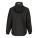 A back view of a black Tingley Icon jacket with the hood up.