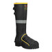 A black and yellow Tingley Sigma steel toe boot with a yellow stripe.