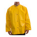 A man wearing a yellow Tingley industrial work jacket.