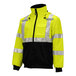 A yellow and black Tingley Bomber Type R Class 3 industrial work jacket with reflective stripes.