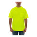 A man wearing a Tingley Hi-Vis lime yellow short sleeve safety shirt.